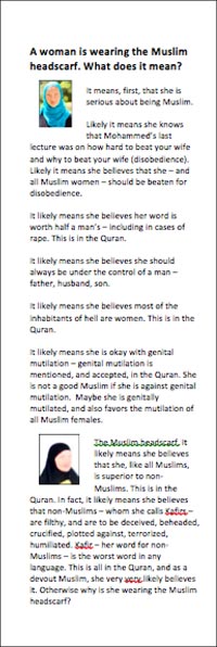 Muslim headscarf- flyer